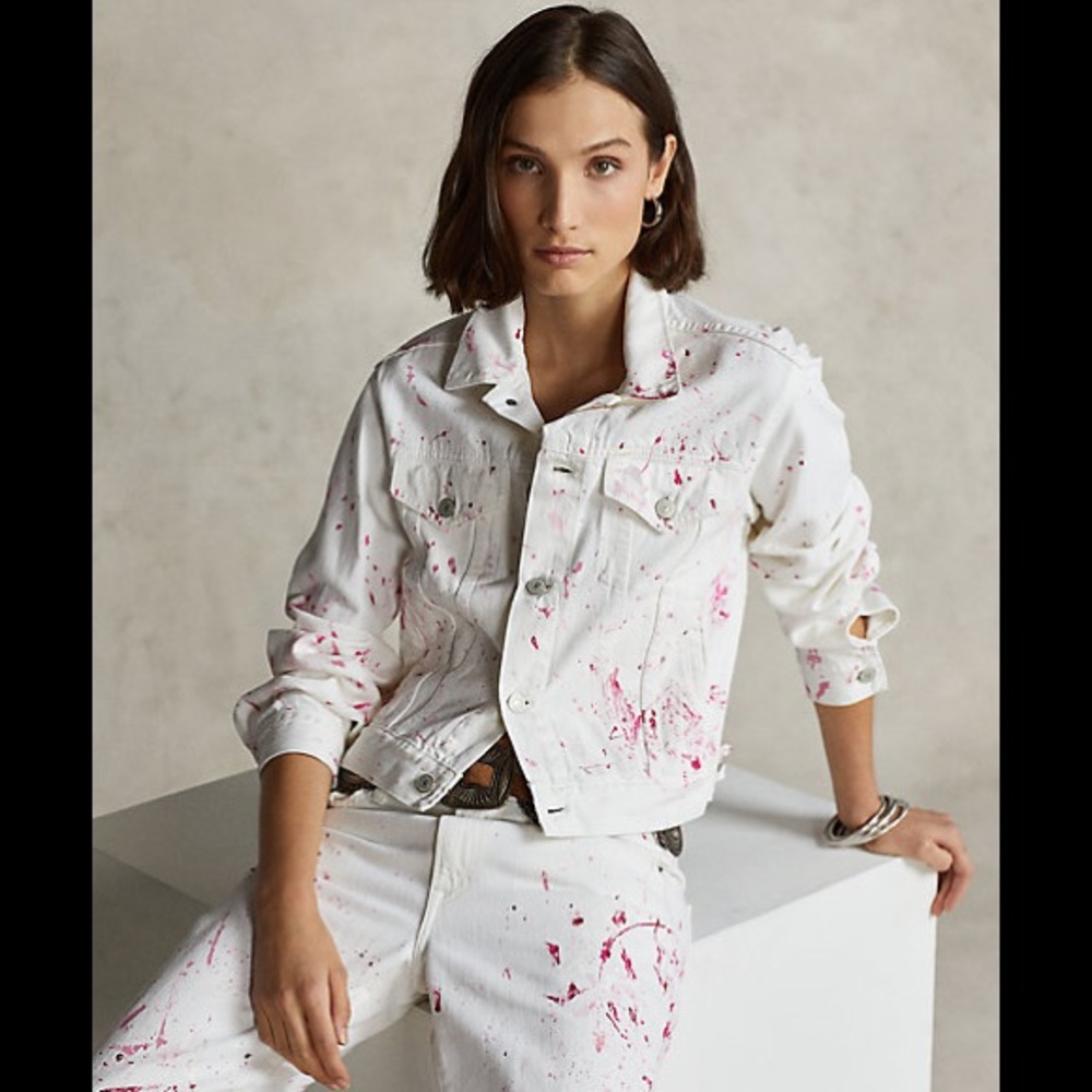 Polo Ralph Lauren Pink Pony Denim Trucker Jacket - Picture 5 of 9